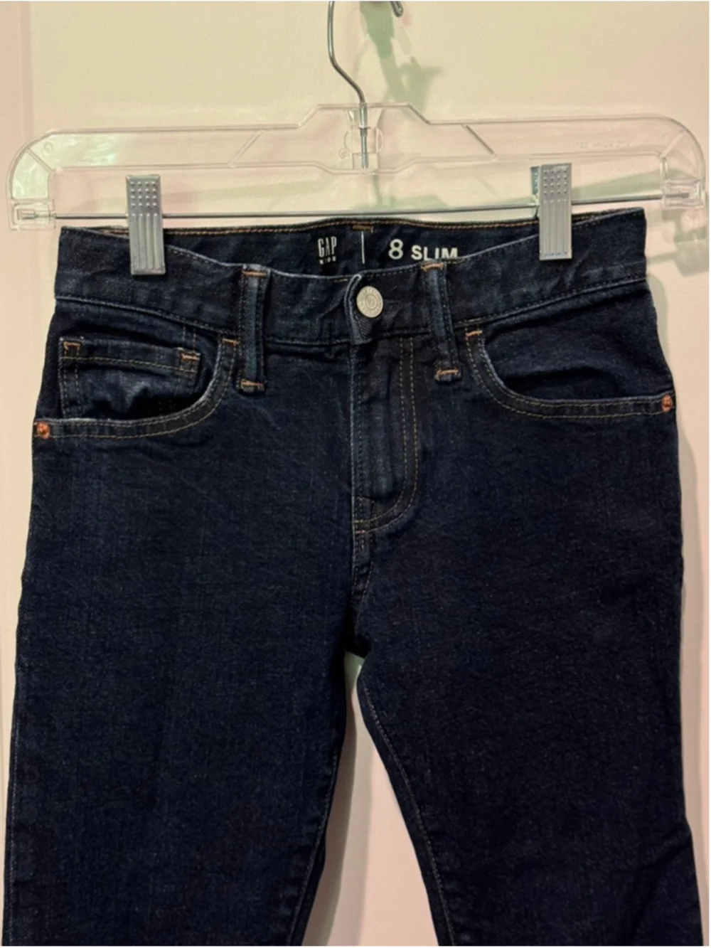 Boys GAP Dark Blue Slim Fit Jeans Size 8